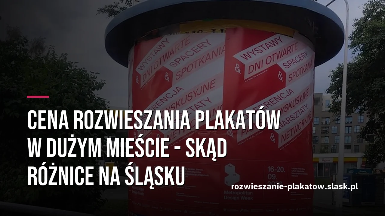 Cena rozwieszania plakatów w dużym mieście - skąd różnice na Śląsku