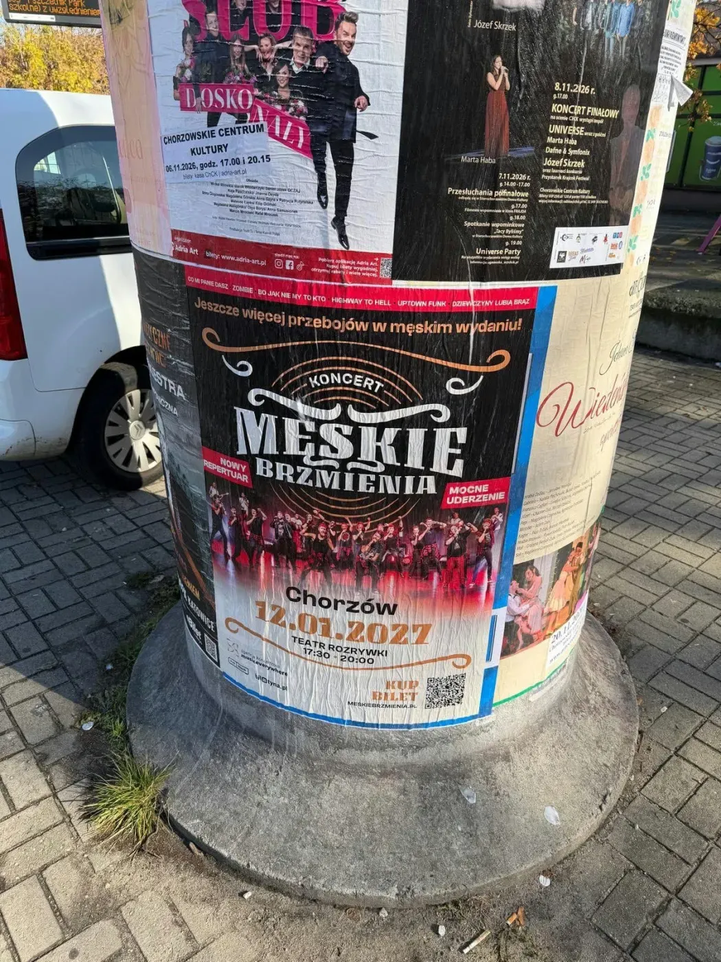 Plakatowanie w Chorzowie: Męskie Brzmienia