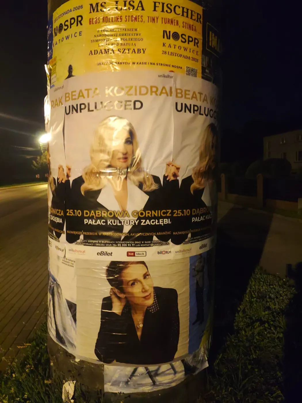 Plakatowanie w Mysłowicach: Beata Kozidrak Unplugged