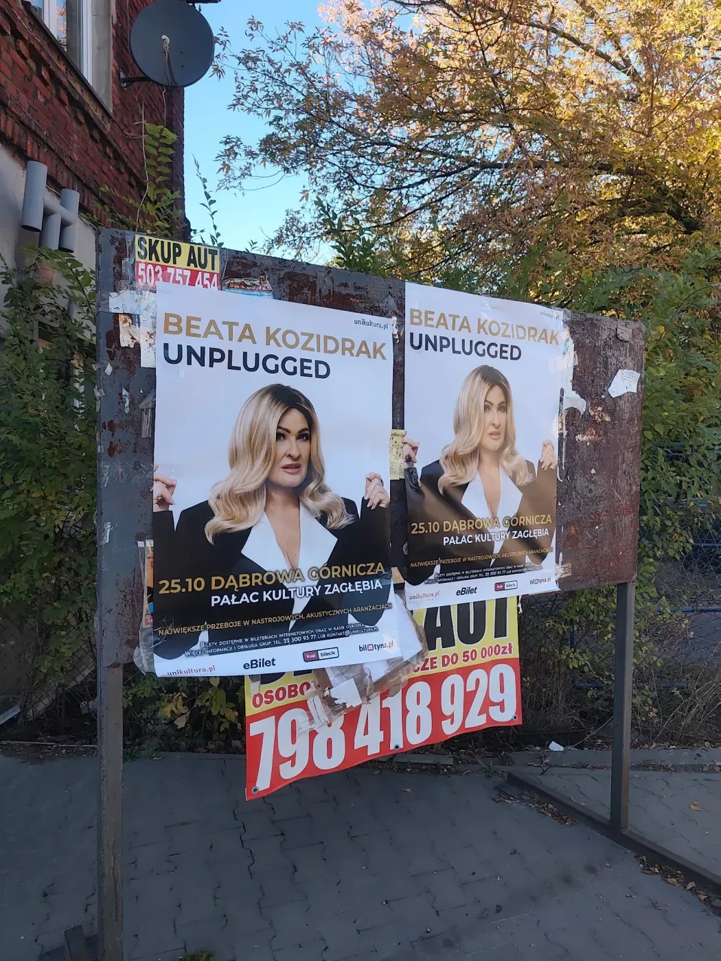 Plakatowanie w Sosnowcu: Beata Kozidrak Unplugged